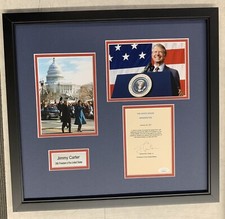 President Jimmy Carter at Inauguration framed art w/ JSA COA picture