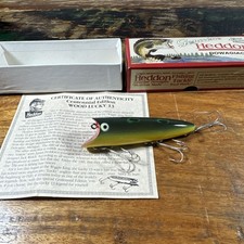 Heddon Collector's Edition Wood Lucky 13 Fishing Lure Box Certificate X2500W-BF picture