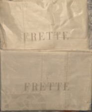 2 FRETTE  COUTURE BOUDOIR PILLOW SHAM ROSE SILK NEW NWT Ivory Jaquard 100%Cotton picture