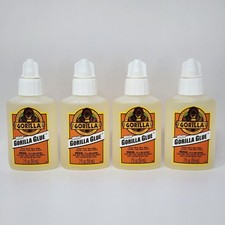 Gorilla Glue White Original Strong Bonds Wood Stone Metal Glass 2 fl oz (4 Pack) picture