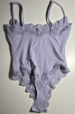 SKIMS Women’s Purple Solid One Piece Bodysuit with Lace Trim Size XS picture
