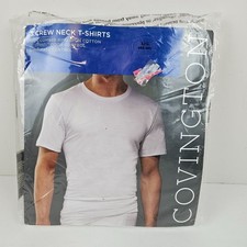 Men's Covington 3 Crew Neck White TShirts Size Large picture