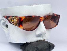Vintage Le Zodiaque MOD 84 Tortoise Sunglasses Gold Studs Medusa Style Rare picture