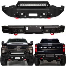 Vijay Front/Rear Bumper w/LED Lights For 2020-2023 Chevy Silverado 2500HD/3500HD picture