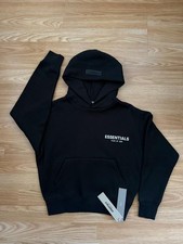 ESSENTIALS Black and white kids hoodie picture