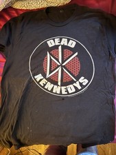 [RARE] VTG DEAD KENNEDYS BAND TSHIRT-SIZE LARGE NECK CUT  picture