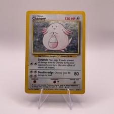 Chansey 3/102 1999 Pokemon Base Set Holo Rare MP English picture