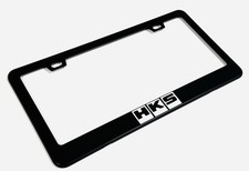 HKS Metal License Plate Frame | Street Racing Performance | Reflective White picture