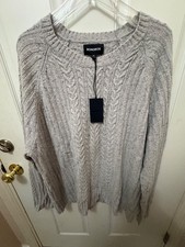 Bonobos Men’s Sz US XXL Donegal Wool Blend Cable Crew Neck Sweater in Stone picture