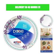 Dixie Medium Paper Plates 8.5 Inch 90 Count 2X Stronger Microwave Safe picture
