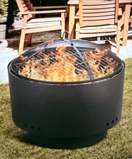 26” Smokeless Fire Pit w/ Cooking Grate, Lid, Poker & Cover picture