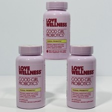 New Lot Of 3 Love Wellness Good Girl Probiotic Feminine Health 30 Count Each picture