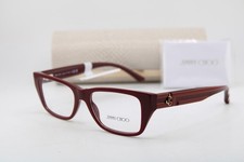 NEW JIMMY CHOO JC 3016 5013 BURGUNDY GOLD AUTHENTIC EYEGLASSES 52-17 picture