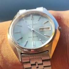 Fully Operational CITIZEN Adorex Ice Blue 1974 High Beat Bracelet picture