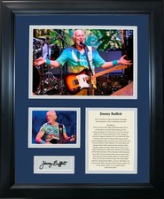 Framed Jimmy Buffett Facsimile Laser Engraved Signature Auto 12x15 Music Photo picture