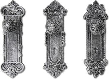 Shabby Chic Cast Iron Decorative Wall Mounted Hooks – Silver/Black - Door Knob picture