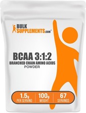 BulkSupplements BCAA 3:1:2 Powder 100g Unflavored Gluten Free 1.5g Per Serving picture