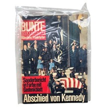Vintage 1963 Bunte Illustrierte Magazine JFK Funeral Abschied von Kennedy German picture