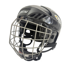 CCM FL40 M Sr Black Ice Hockey Helmet w/ Face Mask Cage Senior 6 7/8