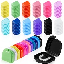 Sherr 120 Pcs Dental Retainer Cases Bulk with 3 x 3.1 x 1.1 inches, 12 Colors  picture