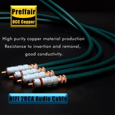 Audiophile HI-END RCA Interconnect Cables 2 RCA to 2 RCA HIFI Audio Signal Wires picture