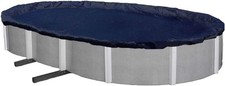 Winter Block Aboveground Pool Cover, Fits 15' x 30' (Oval), Solid Blue picture