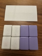 8 Hobby Lobby lavender purple BLANK Mahjong Replacement Tiles w/extra stickers picture