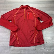 Marmot M3 Pullover Mens Large Red 1/4 Zip Long Sleeve Hiking Top Performance picture
