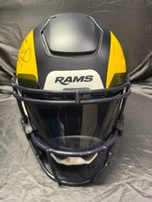 An Awesome Matthew Stafford Autographed LA Rams Custom RIPPED Speed Flex Helmet picture