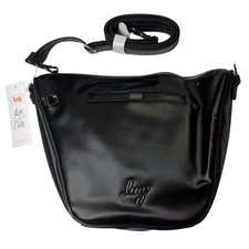 Lug Satin Luxe Medium Shoulder Bag Quest Black Travel Crossbody Adjustable Strap picture