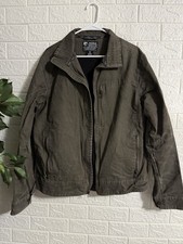 Kuhl Burr Jacket Mens Large Green Canvas Full Zip Lined Outdoor picture