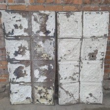 Vintage 1800's Tin Ceiling Tile Victorian Architectural Salvage 24