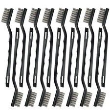 15 Pieces Small Wire Brush Scratch Brush Stainless Steel Brass Curved Handle NEW picture