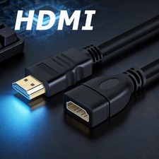 Premium HDMI Male to Female Extension Cable for PS3 HDTV LED TV 50CM Extend US picture