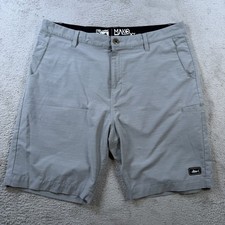 Pelagic Shorts Mens 36 Grey Mako XT Hybrid Fishing Stretch Swim Outdoor picture