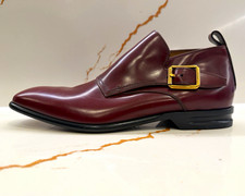 Salvatore Ferragamo Bardon Burgundy Leather Monk Strap Dress Shoes Men’s 9 EE picture