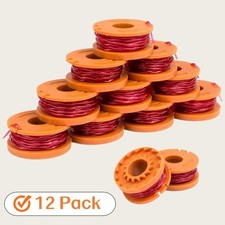 6/12pk WA0010 String Trimmer Spool Line For WORX Grass Trimmer/ Weed Edger, 10ft picture