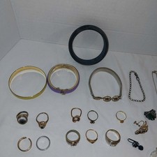 Vintage Anson & Mixed Costume Jewelry Lot Bracelets Rings Necklace Pendant picture