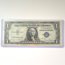 1935 D Silver Certificate $1 About Uncirculated AU+ No Motto Serial D 66368647 F picture