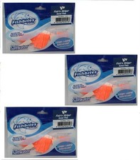 Fishbites 0050 Fish n Strips Sand Flea Orange White Long Lasting 15CT Lot of 3 picture