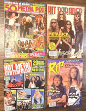 Vintage Metallica Magazine Lot 4 1988 RIP Hit Parader Move Mirror Posters picture