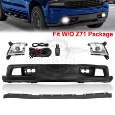 For 2019-2021 Silverado 1500 Front Bumper Cover Lower Valance W/LED Fog Lights picture
