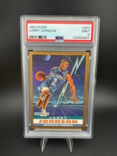 1992-93 FLEER BASKETBALL LARRY JOHNSON HORNETS #253 PSA 9 MINT 