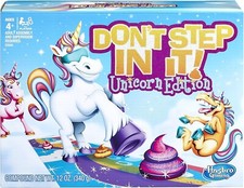 Hasbro Don't Step In It Game Unicorn Edition Blindfolded Kids Party Board Game picture