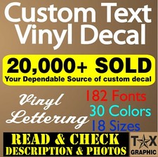 Custom Decal Vinyl Lettering Personalized  Business Sign Text Name  Window Car picture