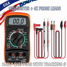 LCD Digital MULTIMETER Voltmeter Ammeter Ohmmeter Volt AC DC Tester Leads Meter picture