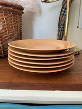 Vintage Discontinued Williams-Sonoma Jasmine Pastel Peach Ceramic Salad Plates   picture