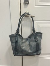Frye Melissa Shoulder Bag Blue Leather picture