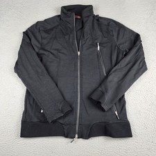 Icebreaker Jacket Mens Medium Black Full Zip Merino Wool Outdoors Casual picture