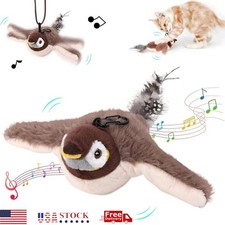 USB Interactive Flying Bird Cat Toys Electronic Pet Simulation Sparrow Toy | US picture